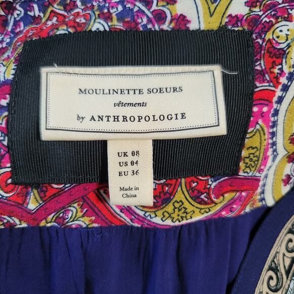 Anthropologie- Moulinette Soeurs- Istanbul Wrap Dress- size 4 - Picture 6 of 11